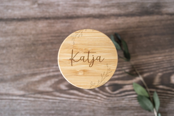 Thermoglas Design floral -personalisiert-